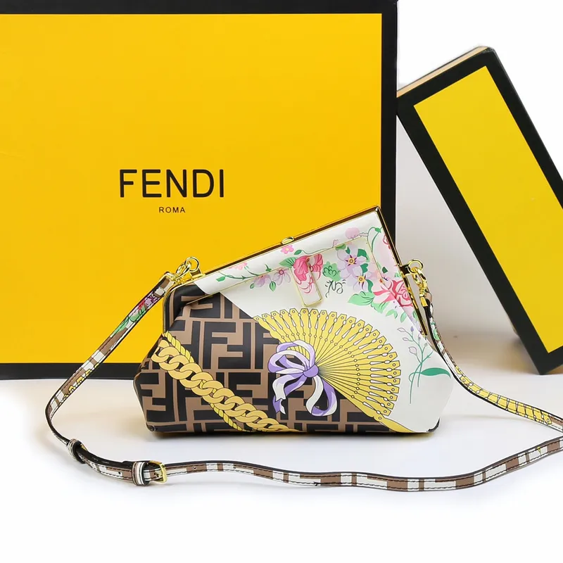 Fendi X Versace Fendace First Bag Printed Zucca Silk Replica