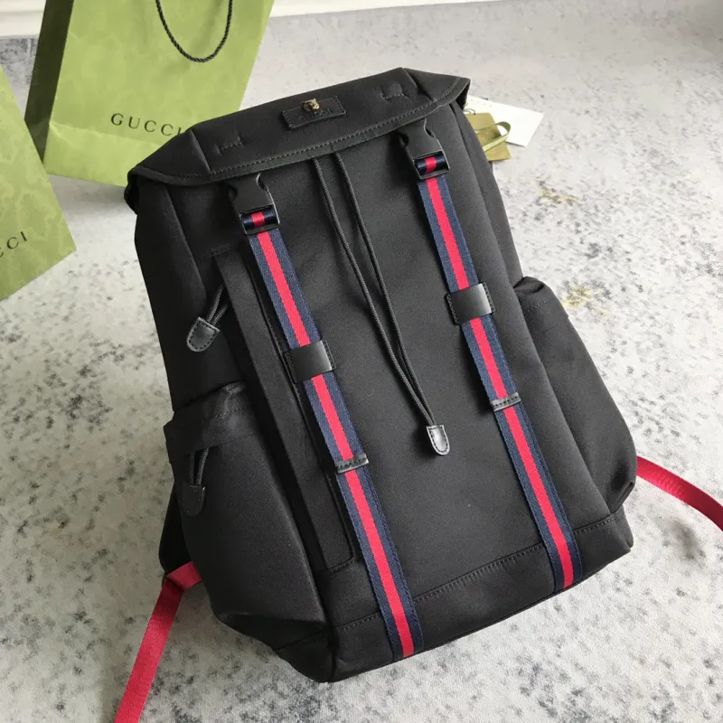 Gucci Nylon Web Detail Techno Backpack Replica