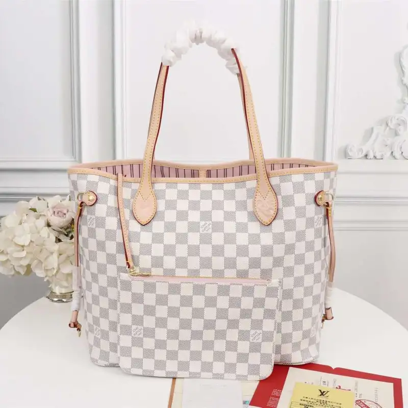 Louis Vuitton Damier Azur Neverfull MM With Pouch Replica