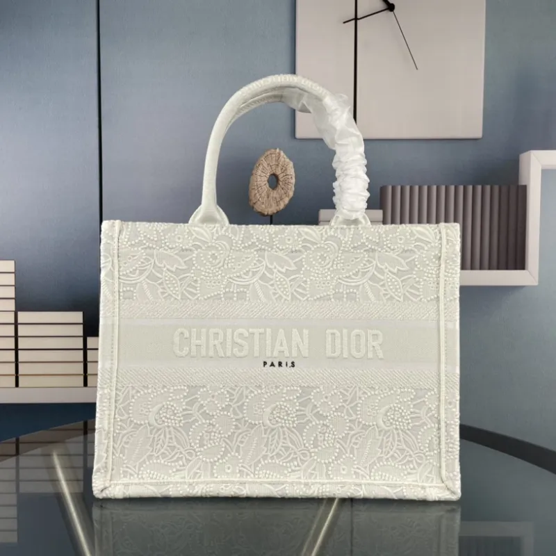 Dior Embroidery Book Tote Full replica