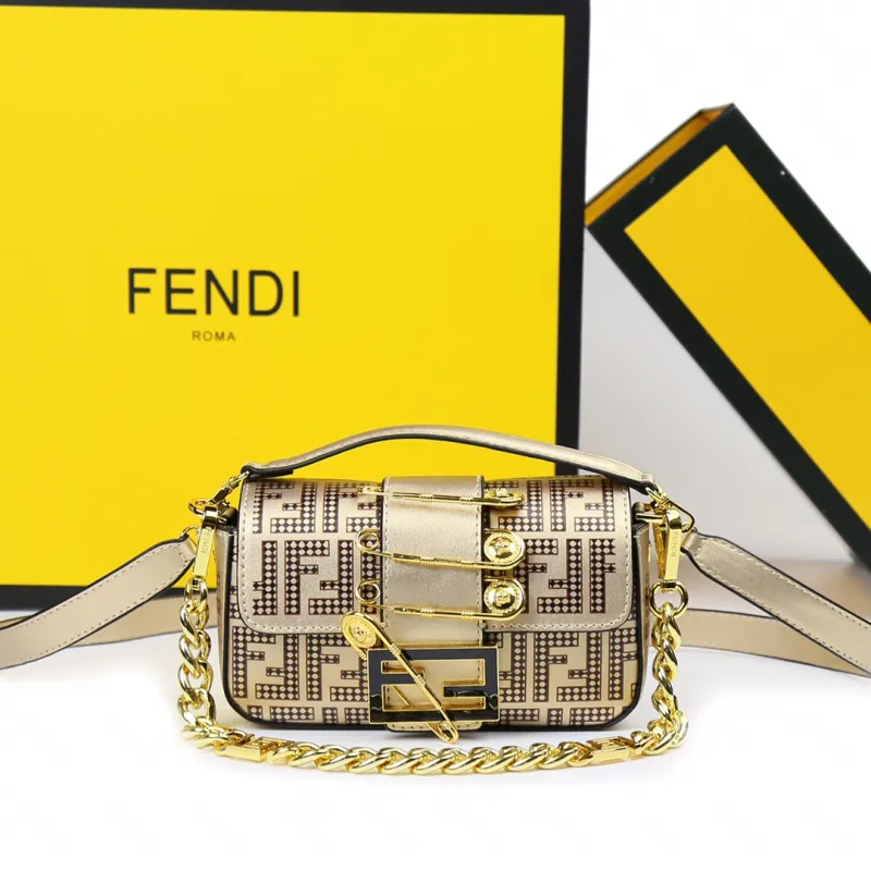 Fendi x Versace Fendi Logo Leather Mini Bag Replica